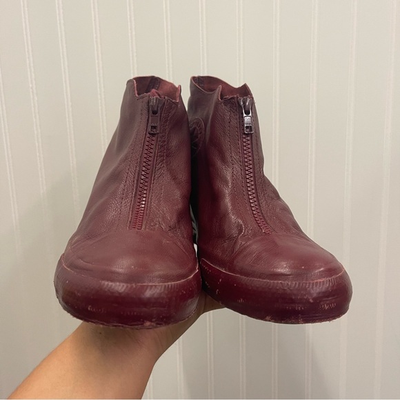 Converse Chuck Taylor All Star Lux Shroud Mid Wedge Sneakers in Bordeaux Sz 10 - Picture 5 of 11